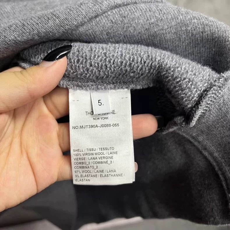 Thom Browne Thom Browne Gray Hoodie with Stripes Size US M / EU 48-50 / 2 - 3 Thumbnail
