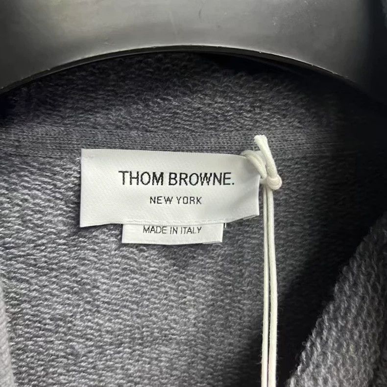 Thom Browne Thom Browne Gray Hoodie with Stripes Size US M / EU 48-50 / 2 - 2 Thumbnail