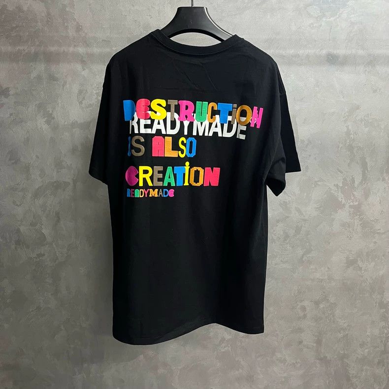READYMADE Black Graphic Print Casual Round Neck T-Shirt Size US XXL / EU 58 / 5 - 5 Thumbnail