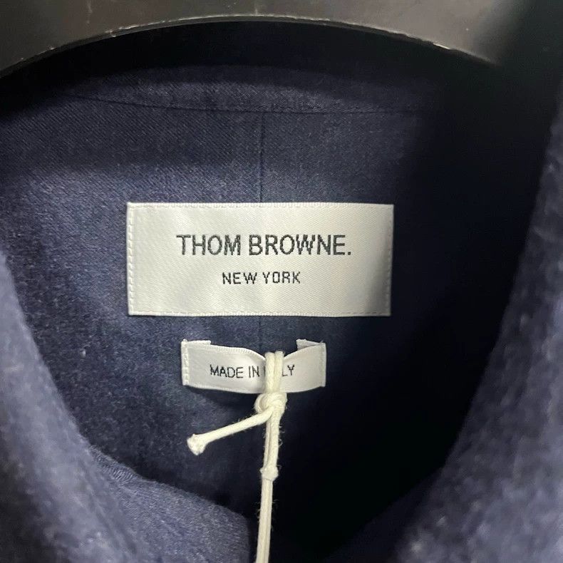 Thom Browne Thom Browne Dark Blue Long Sleeve Shirt Size US S / EU 44-46 / 1 - 3 Thumbnail