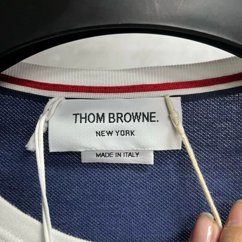 Thom Browne Thom Browne Blue Striped Short Sleeve T-Shirt Size US S / EU 44-46 / 1 - 2 Thumbnail