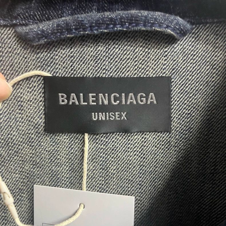 Balenciaga Blue Button-Up Loose Long Sleeve Jacket Size US M / EU 48-50 / 2 - 2 Thumbnail