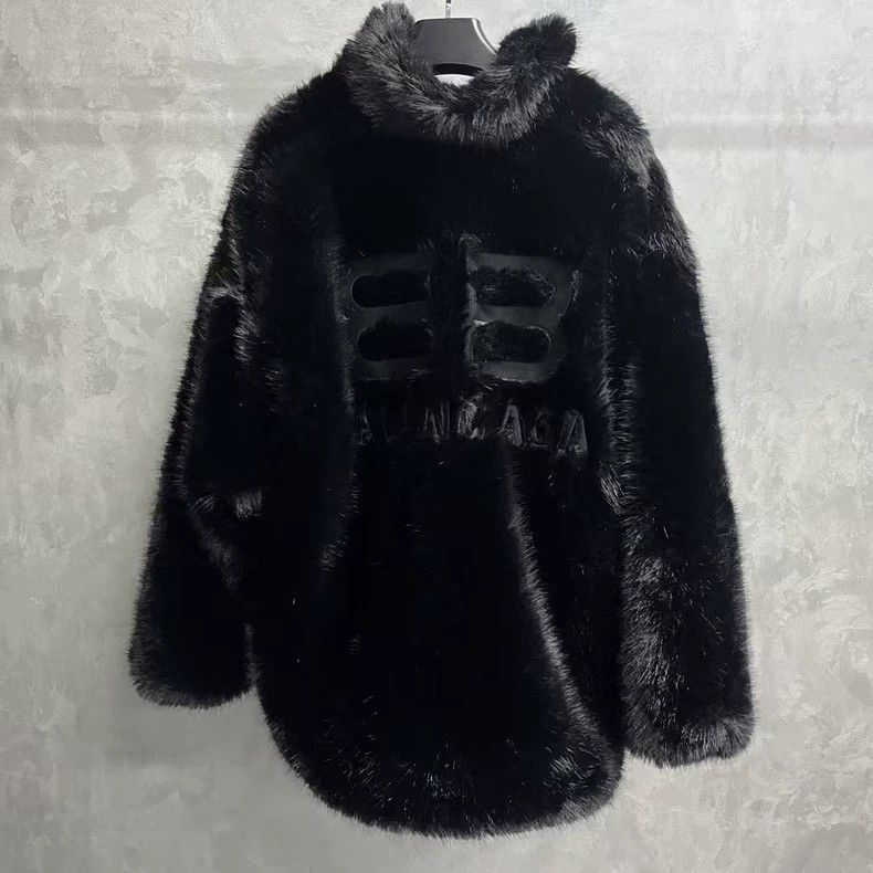 Balenciaga Balenciaga Black High Neck Casual Faux Fur Size US M / EU 48-50 / 2 - 7 Thumbnail