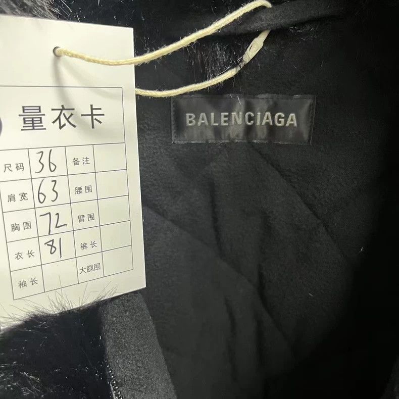 Balenciaga Balenciaga Black High Neck Casual Faux Fur Size US M / EU 48-50 / 2 - 2 Thumbnail