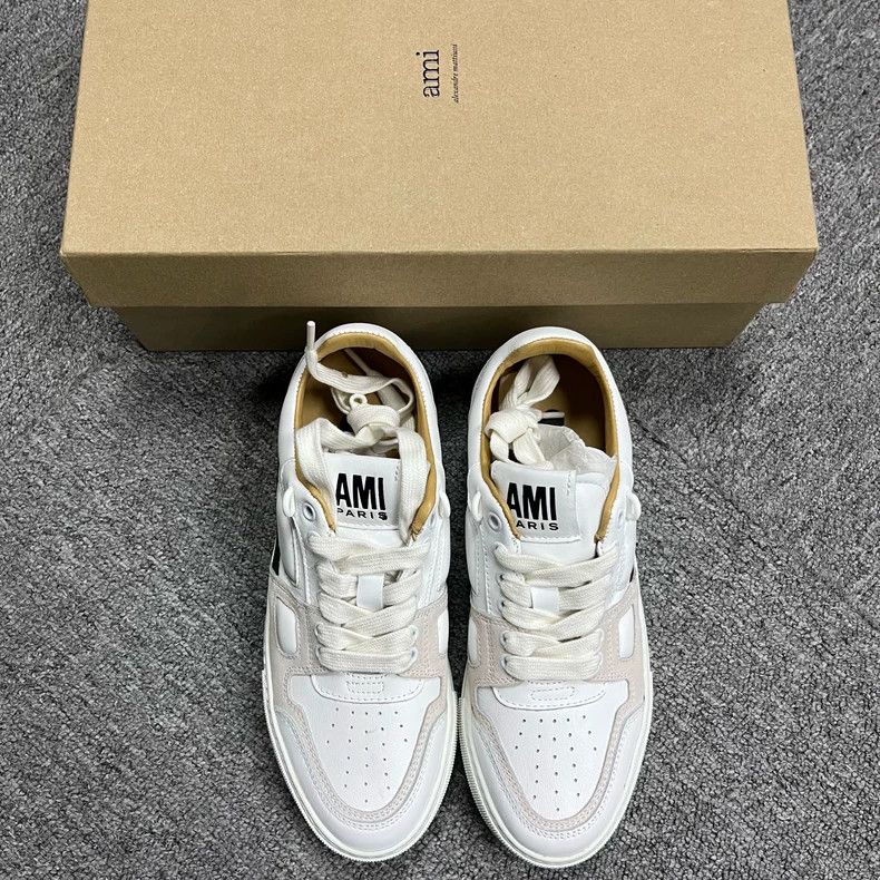 AMI White and Black Fashion Sneakers Shoes Size US 5.5 / EU 38 - 2 Thumbnail