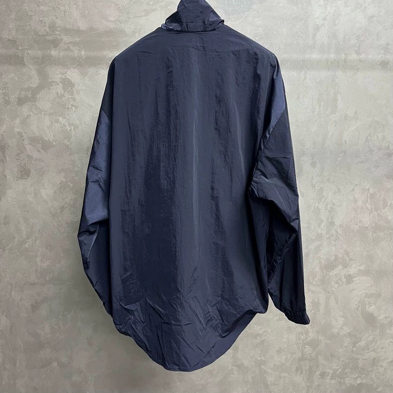 Balenciaga Blue Logo Print Zip Collar Long Sleeve Jacket Size US L / EU 52-54 / 3 - 6 Thumbnail