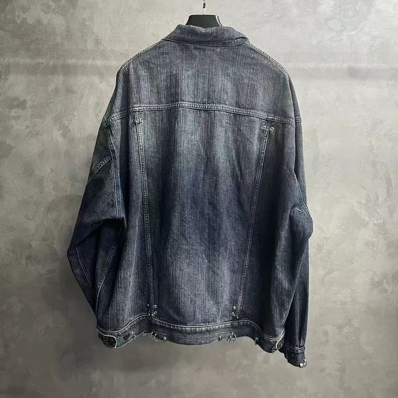 Balenciaga Balenciaga Blue Long Sleeve Jacket Coat Size US M / EU 48-50 / 2 - 2 Thumbnail
