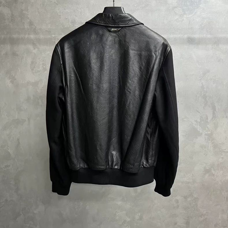 Louis Vuitton Louis Vuitton Black Leather Long Sleeve Jacket Size US L / EU 52-54 / 3 - 4 Thumbnail