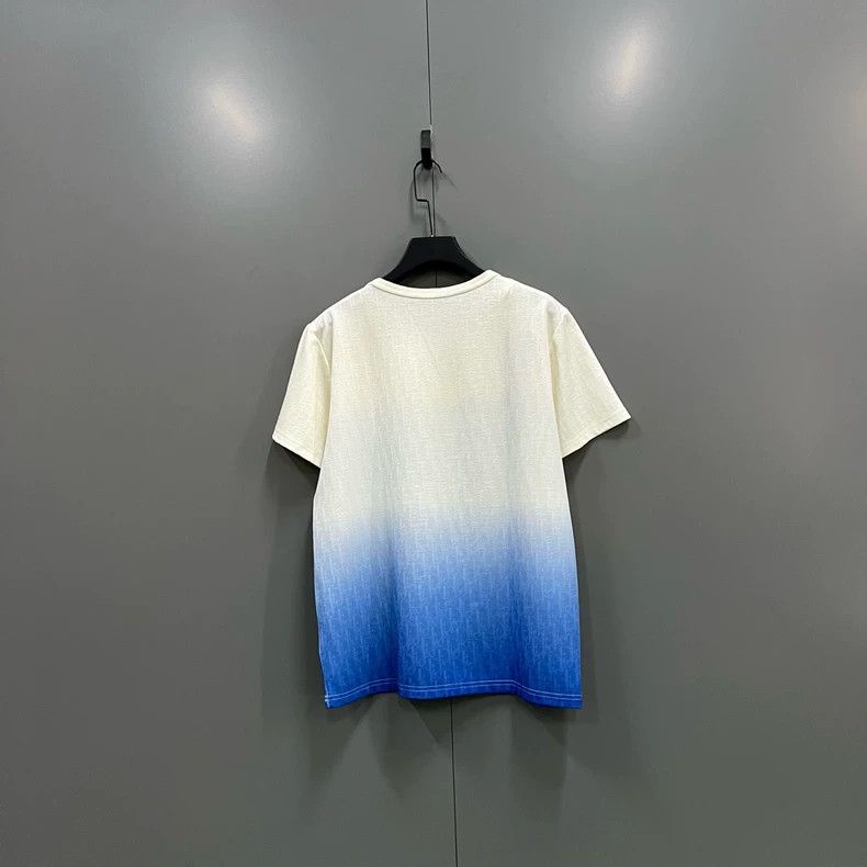 Dior Dior White Blue Gradient Short Sleeve Shirt Size US XL / EU 56 / 4 - 2 Thumbnail