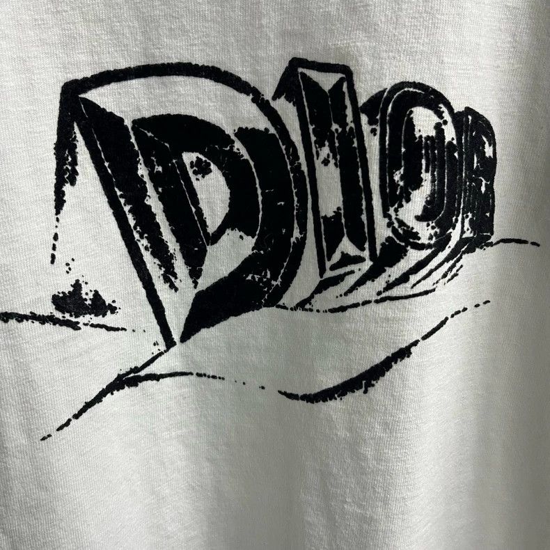 Dior Dior Logo Print Short Sleeve T-Shirt Size US XL / EU 56 / 4 - 4 Thumbnail