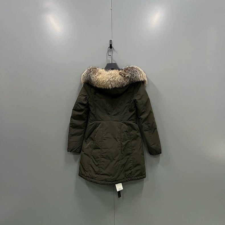 Moncler Green Waist Cinched Down Jacket