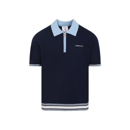 Casablanca CASABLANCA Men Polo Shirts MPF25KW100201 BLUE Size US XL / EU 56 / 4 - 2 Thumbnail