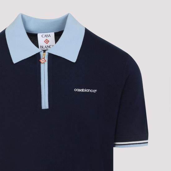 Casablanca CASABLANCA Men Polo Shirts MPF25KW100201 BLUE Size US XL / EU 56 / 4 - 5 Thumbnail