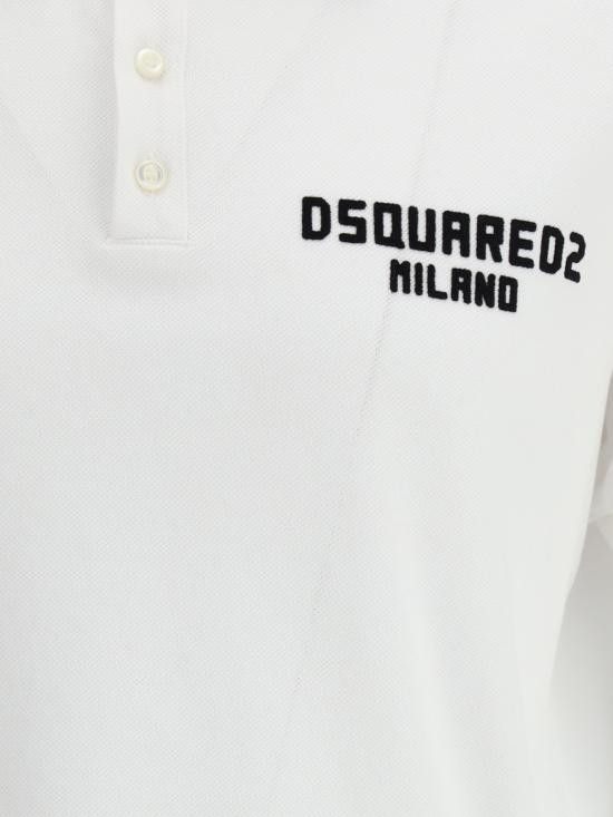 Dsquared2 DSQUARED2 Men Polo Shirts S74GL0086S22743 961X WHITE Size US XXL / EU 58 / 5 - 3 Thumbnail
