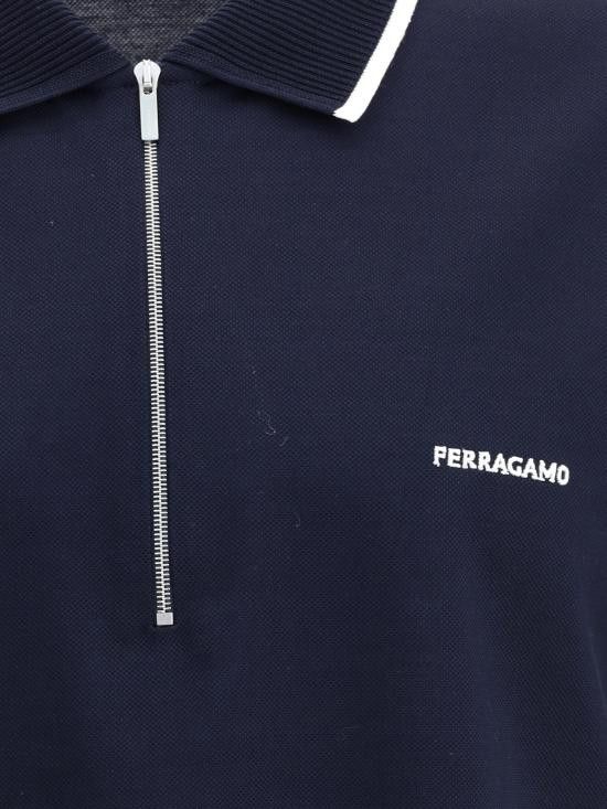 Salvatore Ferragamo SALVATORE FERRAGAMO Men Polo Shirts 784281 001 BLUE Size US S / EU 44-46 / 1 - 3 Thumbnail