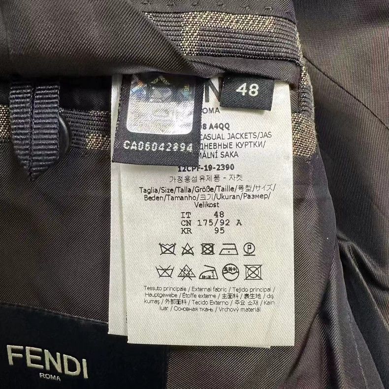 Fendi FENDI Double F Pattern Casual Suit Jacket Size US L / EU 52-54 / 3 - 4 Thumbnail