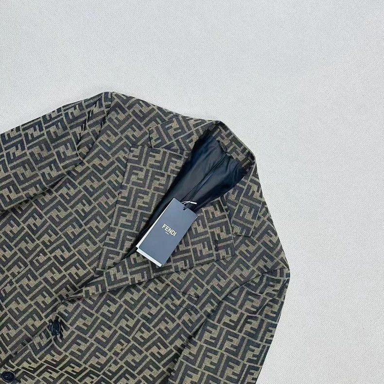 Fendi FENDI Double F Pattern Casual Suit Jacket Size US L / EU 52-54 / 3 - 3 Thumbnail