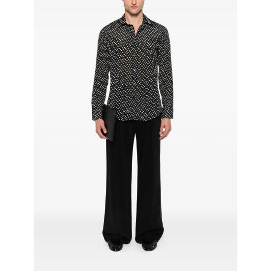 Mazzarelli MAZZARELLI Men Long Tops POIS NERO BLACK Size US M / EU 48-50 / 2 - 4 Thumbnail