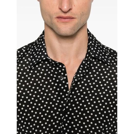 Mazzarelli MAZZARELLI Men Long Tops POIS NERO BLACK Size US M / EU 48-50 / 2 - 2 Thumbnail