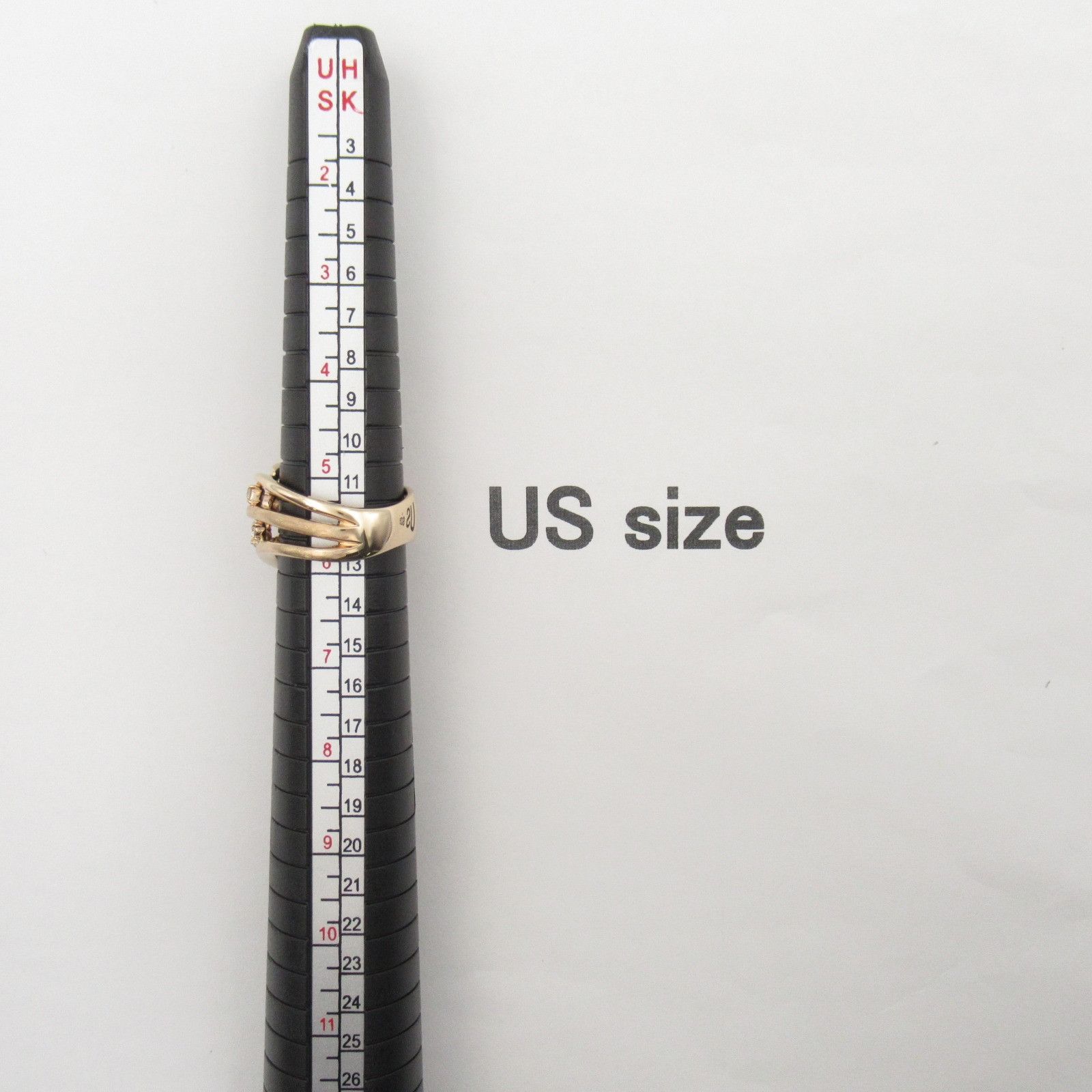LuxUness Au750 Diamond Ring Crocodile skin Ring
