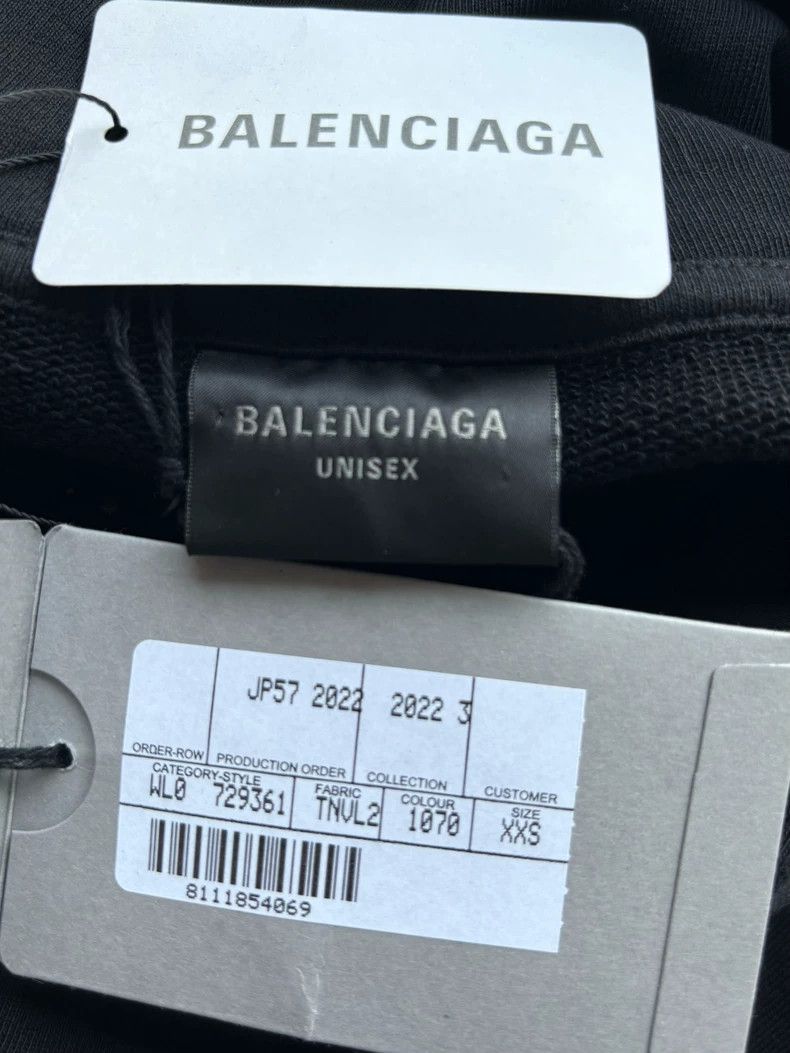 Balenciaga Balenciaga Black Letter Print Hoodie Unisex Size US XXS / EU 40 - 5 Thumbnail