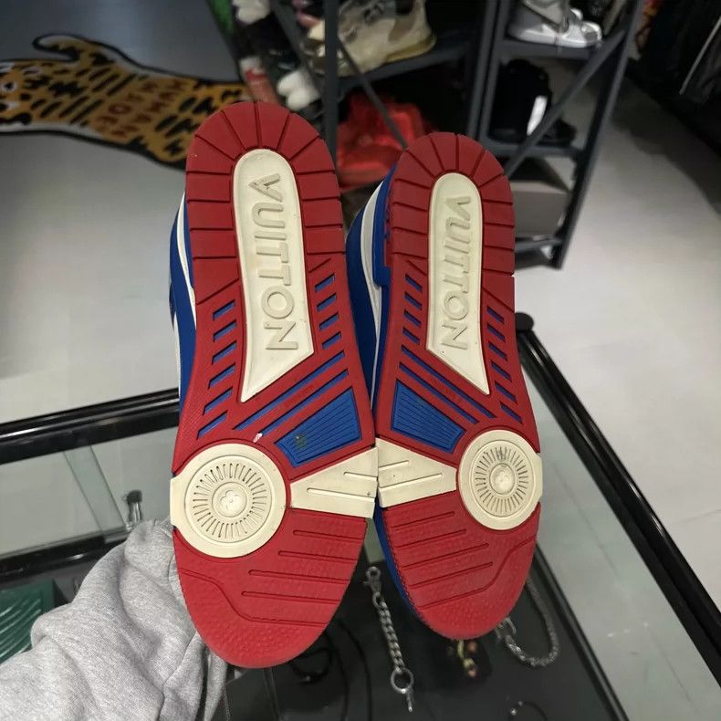 Louis Vuitton LOUIS VUITTON Trainer Shoes White Blue Size US 11 / EU 44 - 5 Thumbnail