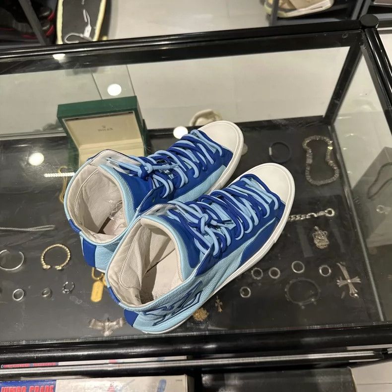Louis Vuitton LOUIS VUITTON Tattoo Blue High-Top Sneakers Size US 9.5 / EU 42-43 - 4 Thumbnail