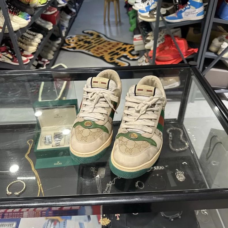Gucci GUCCI Screener Dirty Shoes Green Size US 10 / EU 43 - 2 Thumbnail