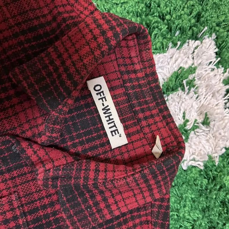Off-White Off White Red Plaid Button Up Shirt Size US S / EU 44-46 / 1 - 2 Thumbnail