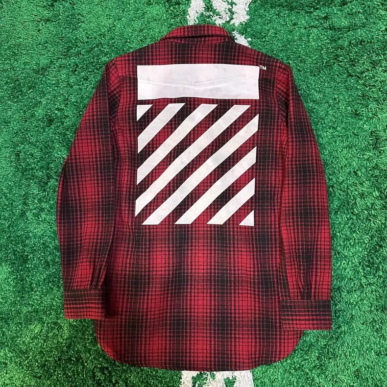 Off-White Off White Red Plaid Button Up Shirt Size US S / EU 44-46 / 1 - 5 Thumbnail