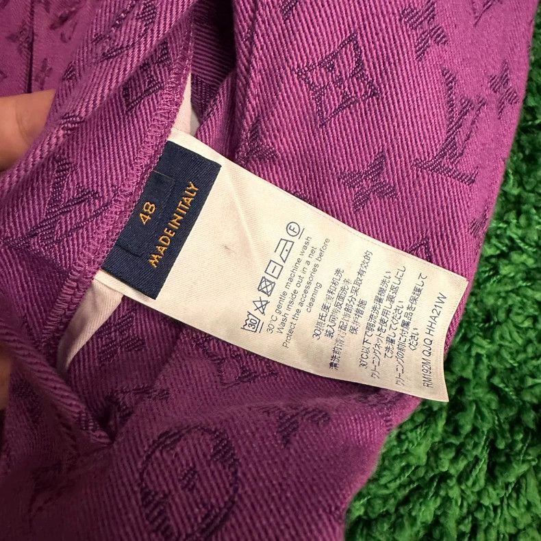 Louis Vuitton Louis Vuitton Purple Denim Jacket Size 48 Size US L / EU 52-54 / 3 - 4 Thumbnail
