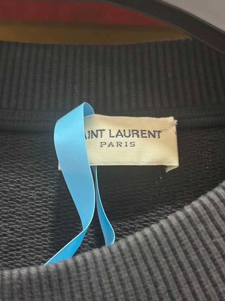Saint Laurent Paris Black Sweatshirt with Shark Design Size US L / EU 52-54 / 3 - 4 Thumbnail