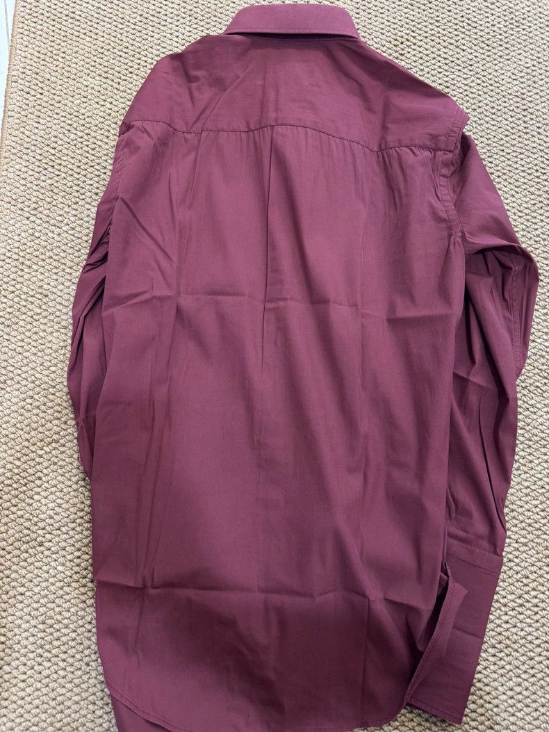 Emporio Armani Armani Men's Long Sleeve Shirt in Burgundy Size US M / EU 48-50 / 2 - 4 Thumbnail