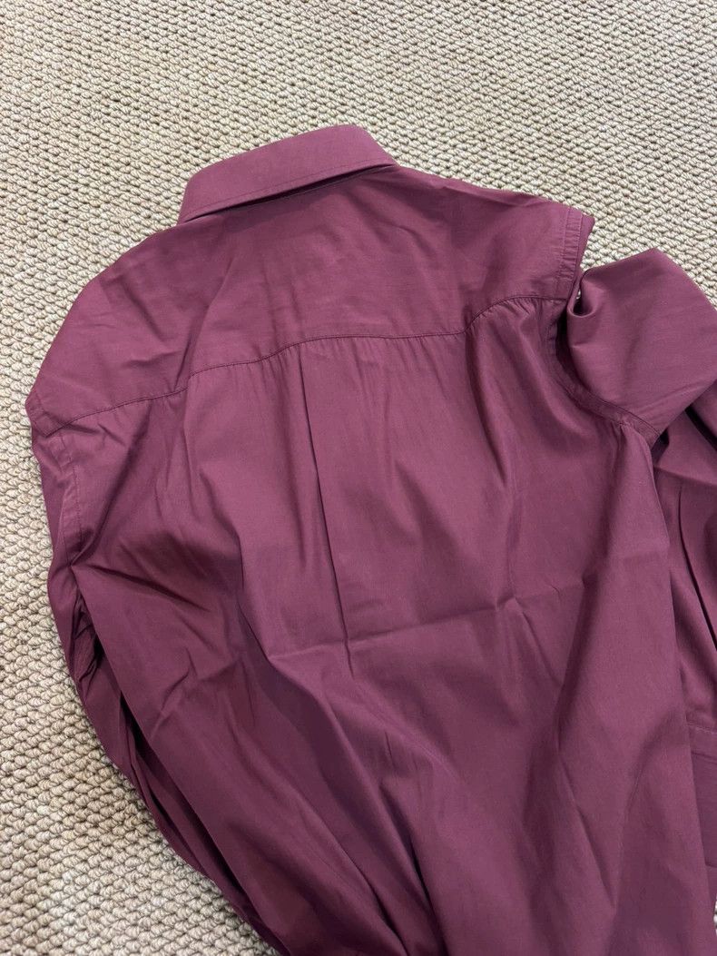 Emporio Armani Armani Men's Long Sleeve Shirt in Burgundy Size US M / EU 48-50 / 2 - 6 Thumbnail