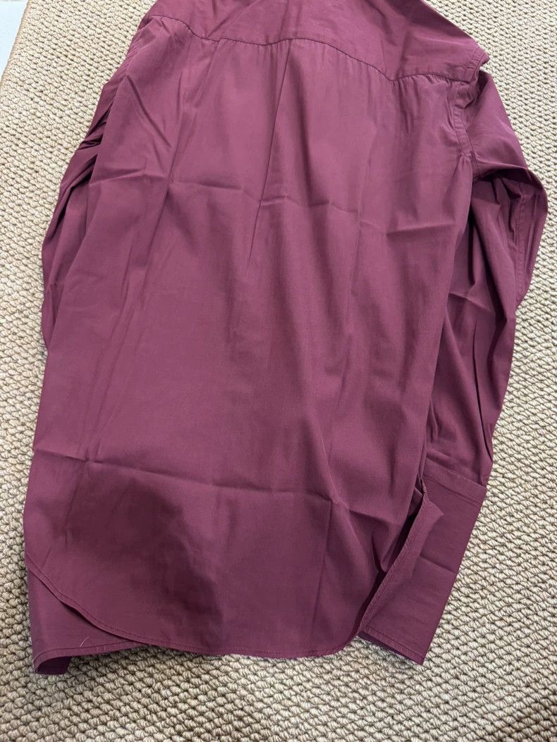 Emporio Armani Armani Men's Long Sleeve Shirt in Burgundy Size US M / EU 48-50 / 2 - 5 Thumbnail