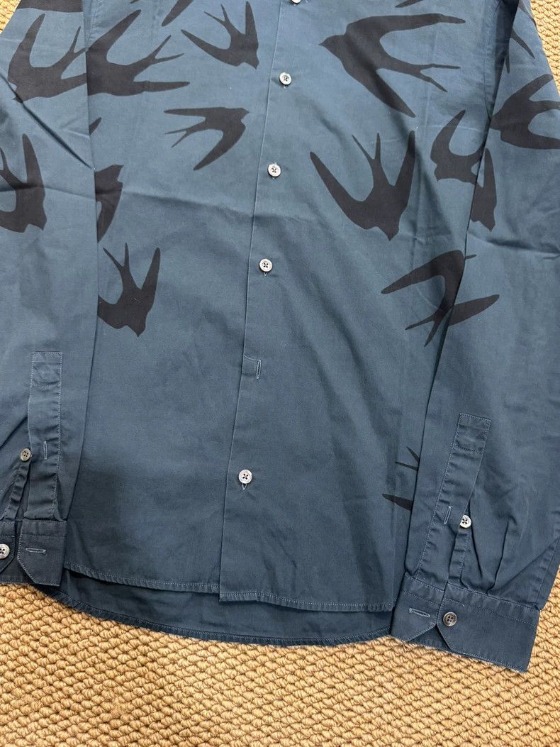 Alexander McQueen Alexander McQueen Swallow Pattern Long Sleeve Shirt Size US L / EU 52-54 / 3 - 2 Thumbnail
