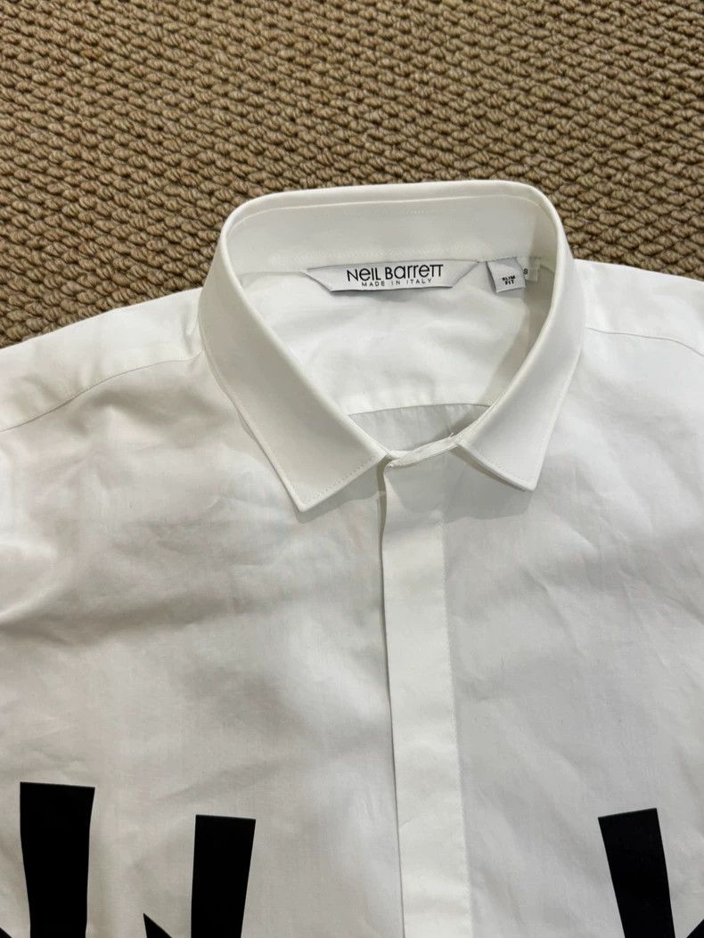 Thom Browne Neil Barrett White Lightning Pattern Shirt Size US S / EU 44-46 / 1 - 3 Thumbnail