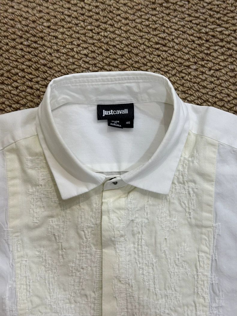 Just Cavalli Just Cavalli White Long Sleeve Shirt with Embroidery Size US L / EU 52-54 / 3 - 4 Thumbnail
