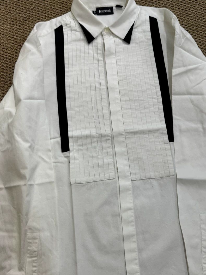 Just Cavalli Just Cavalli White Long Sleeve Shirt Size US L / EU 52-54 / 3 - 3 Thumbnail
