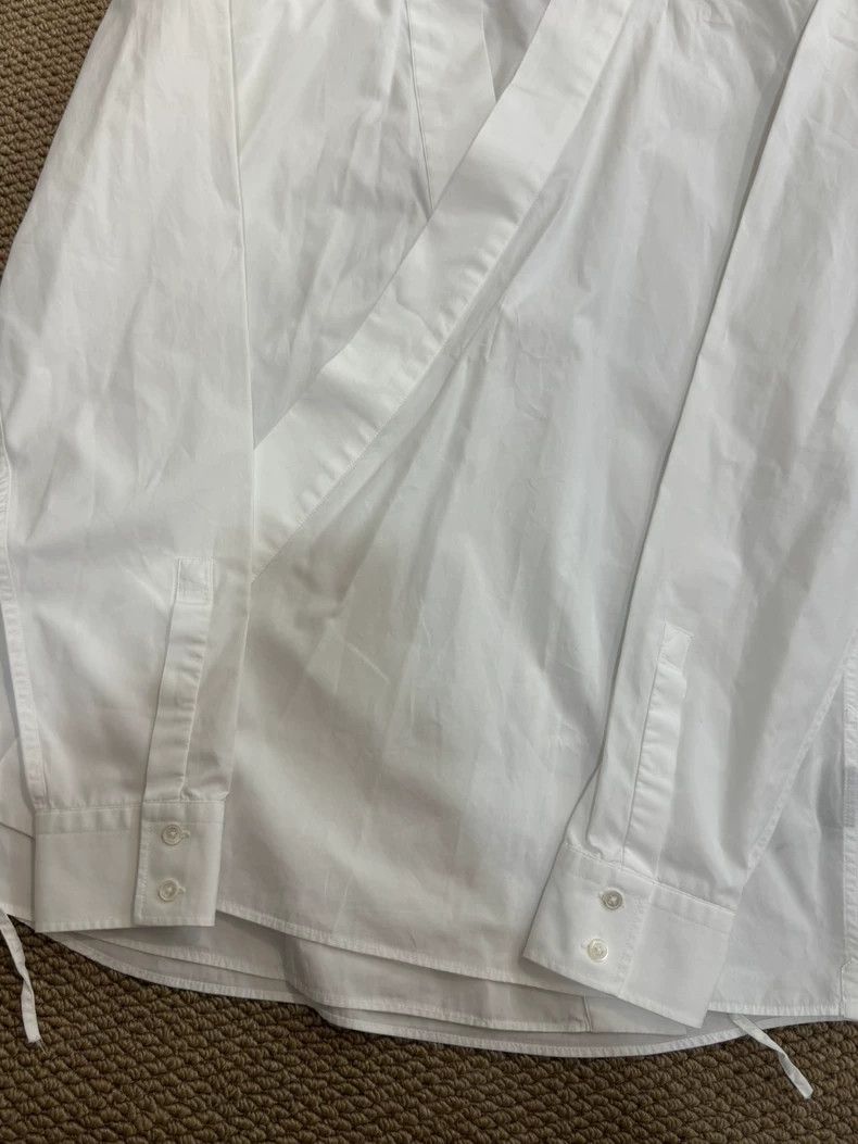 Balmain White V-Neck Shirt with Cross Design Size US M / EU 48-50 / 2 - 2 Thumbnail