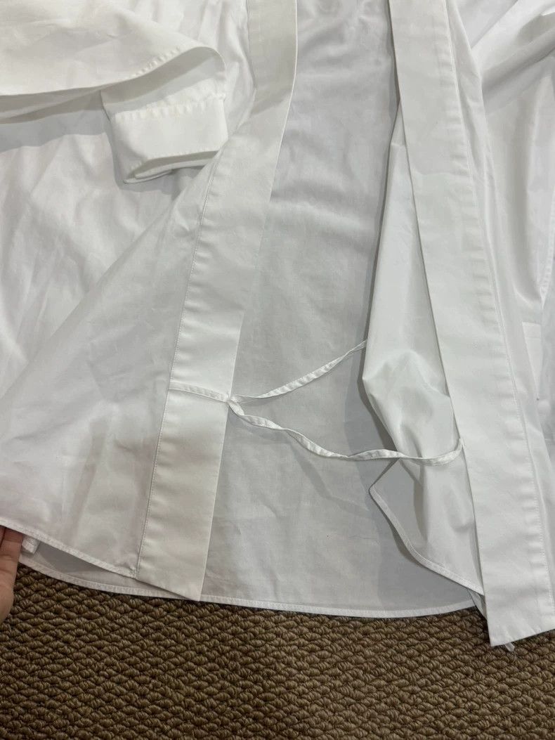 Balmain White V-Neck Shirt with Cross Design Size US M / EU 48-50 / 2 - 4 Thumbnail