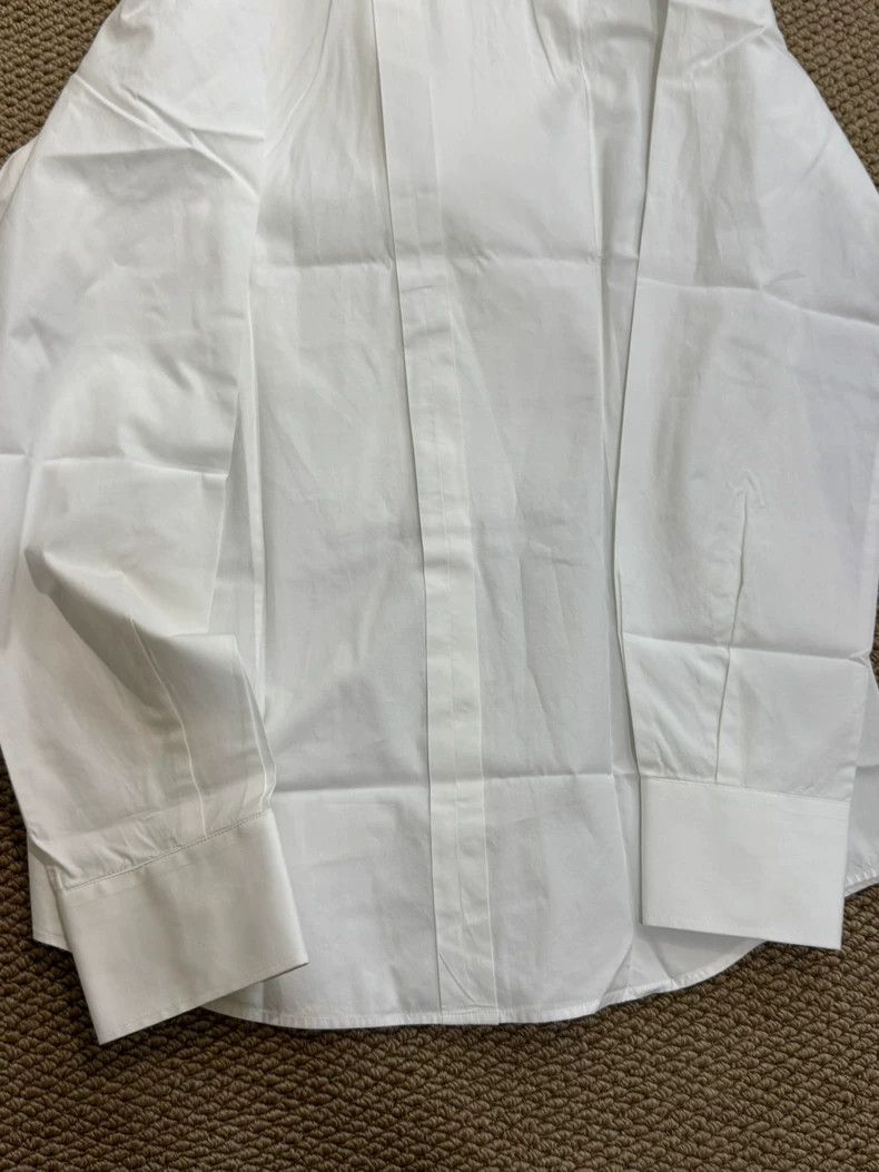 Dolce & Gabbana D&G Men's White Dress Shirt with Pleats Size US M / EU 48-50 / 2 - 7 Thumbnail