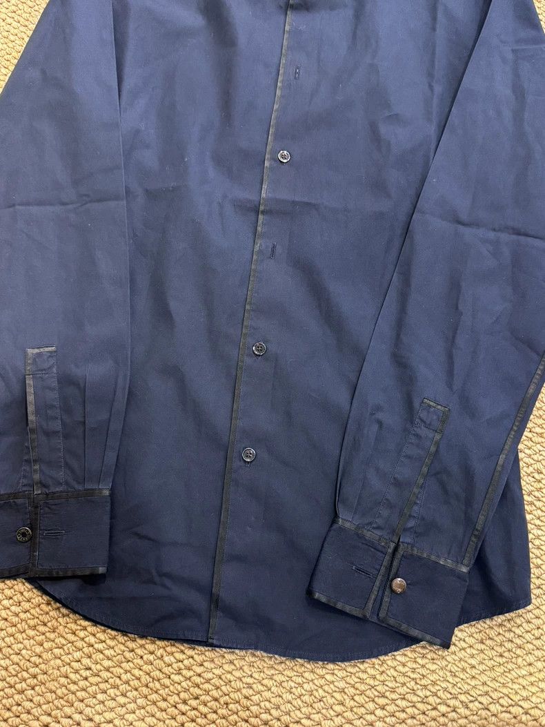 Hermes Hermes Long Sleeve Blue Shirt with Black Trim Size US M / EU 48-50 / 2 - 2 Thumbnail