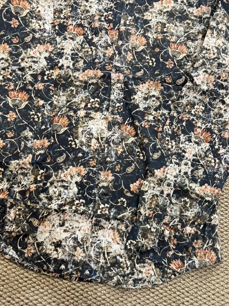 Just Cavalli Just Cavalli Black Floral Shirt Size 50 Size US L / EU 52-54 / 3 - 2 Thumbnail