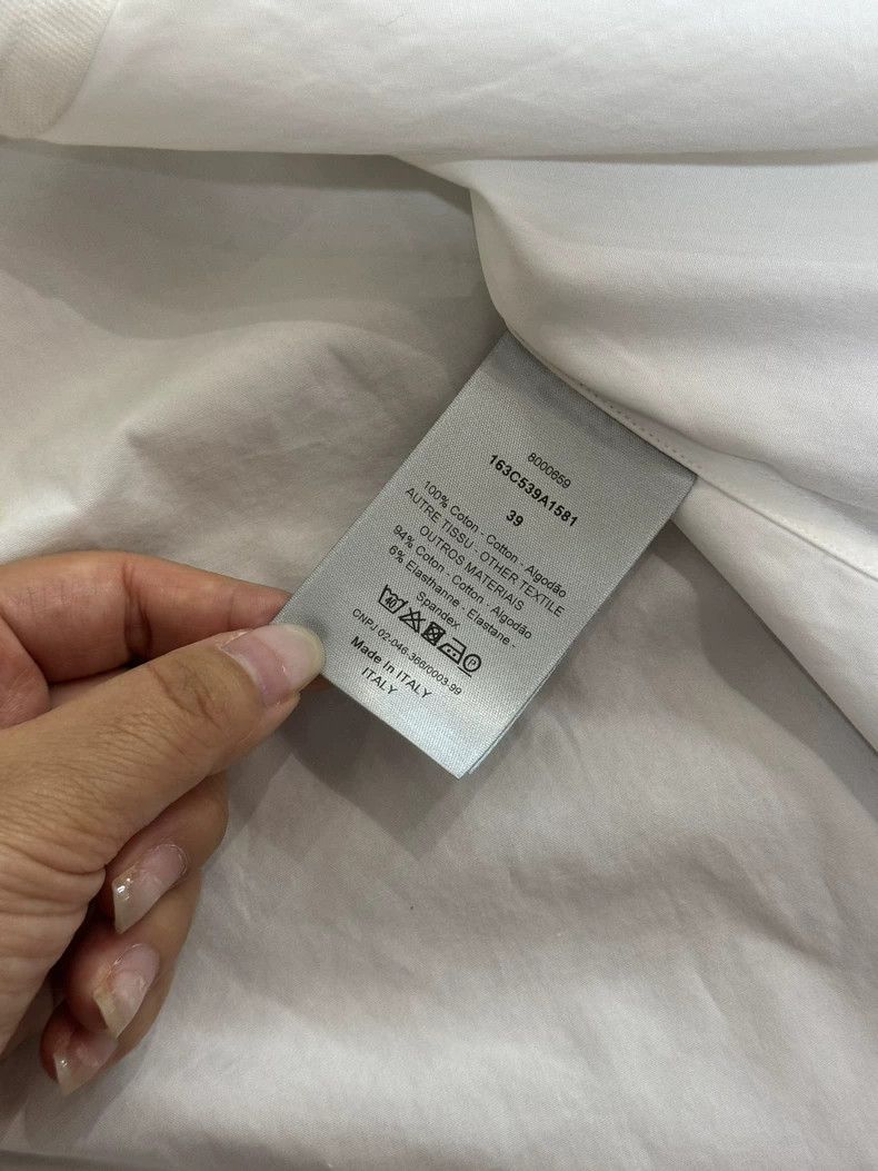 Dior Dior White Long Sleeve Cotton Shirt Size US M / EU 48-50 / 2 - 4 Thumbnail