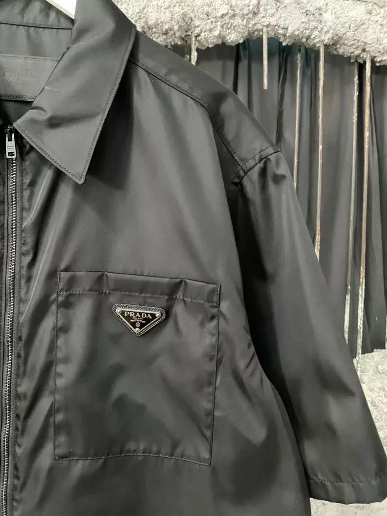 Prada Prada Nylon Zip Short Sleeve Shirt Jacket Size US M / EU 48-50 / 2 - 3 Thumbnail