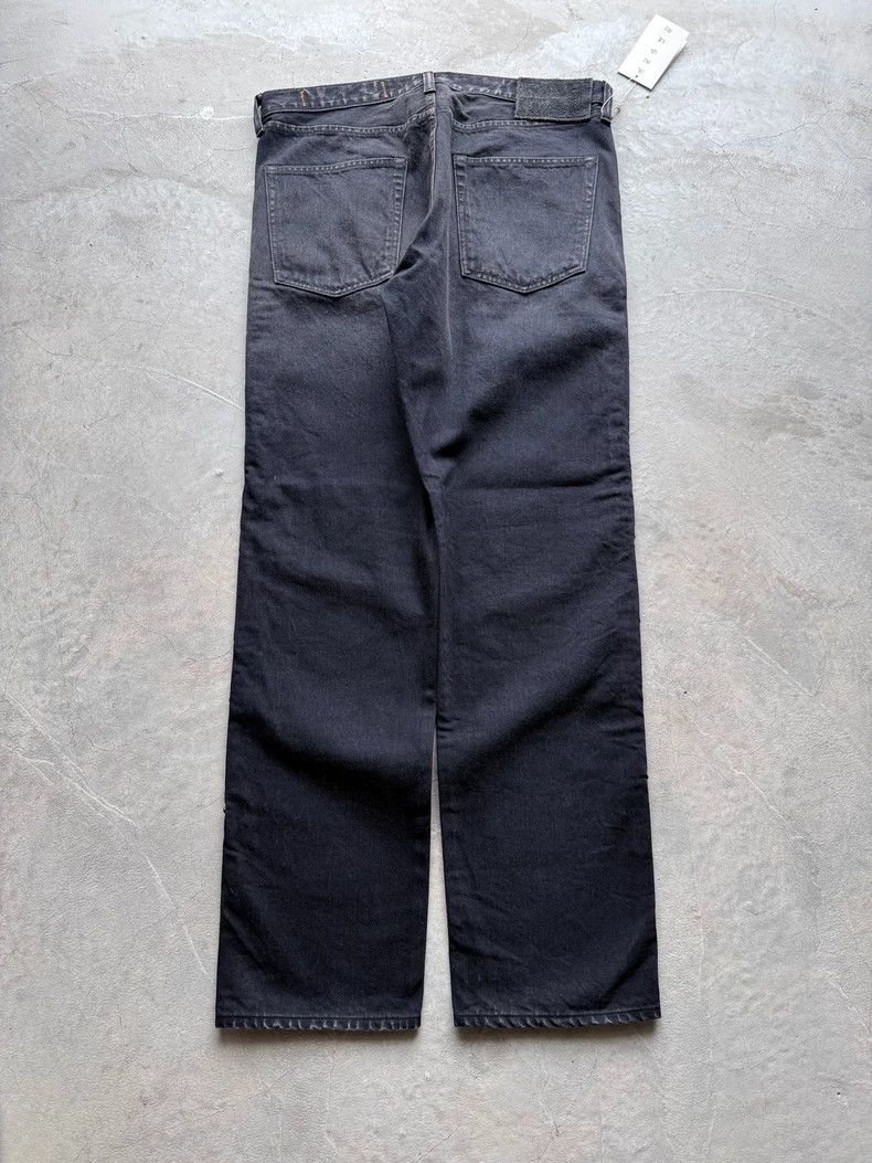Kapital Black Wash Straight Leg Jeans with Gems