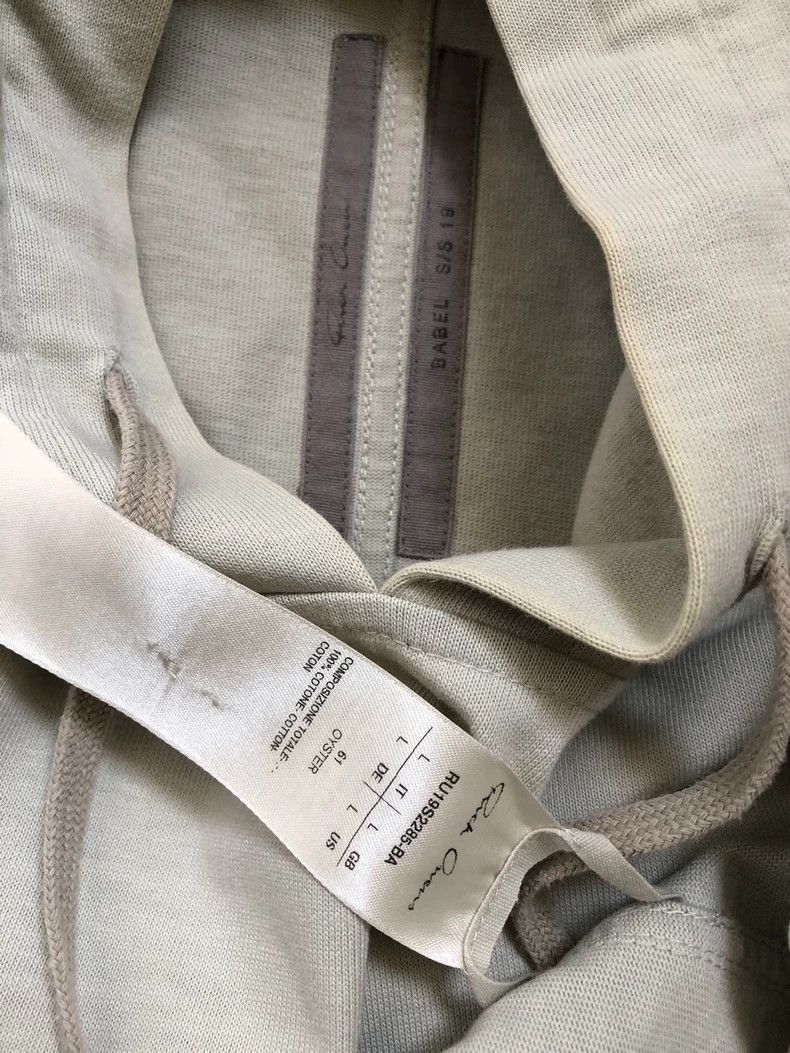 Rick Owens Rick Owens Oyster Color Hooded Sweatshirt Size US L / EU 52-54 / 3 - 4 Thumbnail