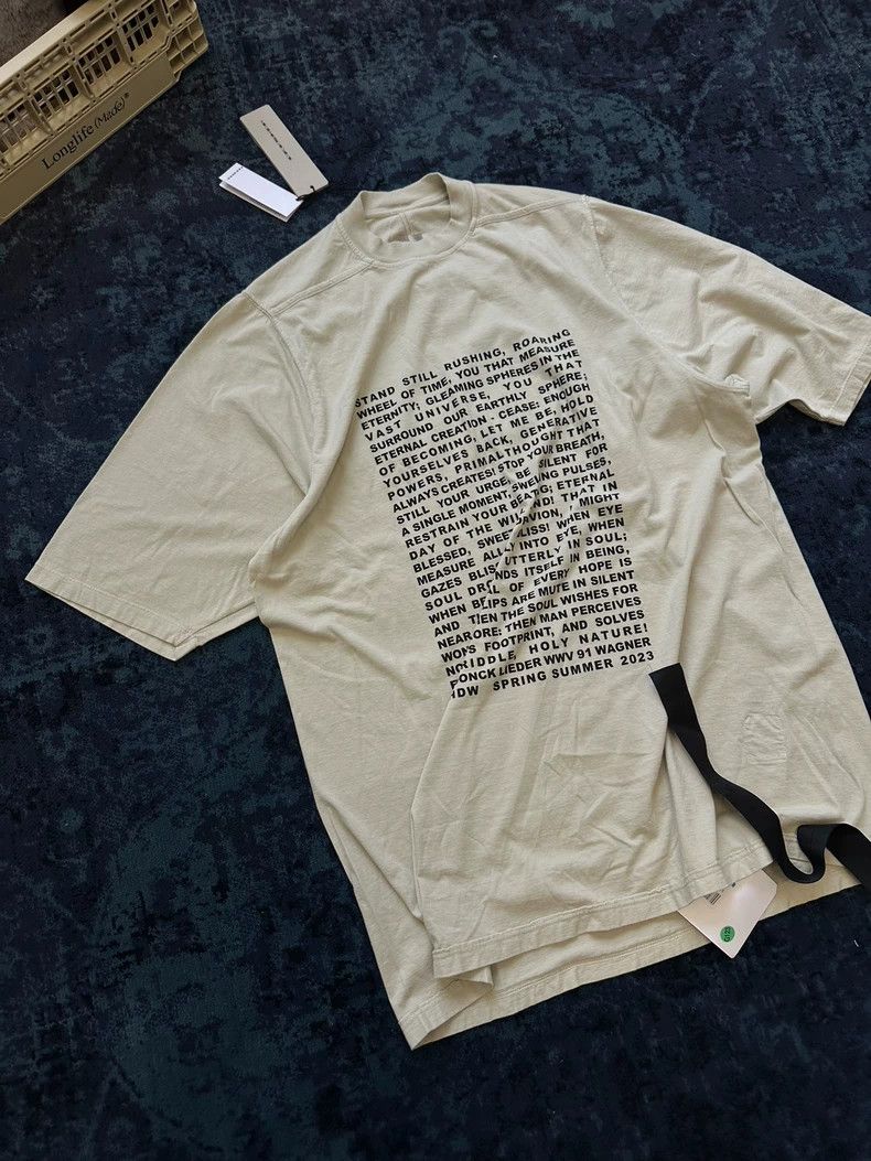 Rick Owens Drkshdw Rick Owens Drkshdw Beige Short Sleeve T-Shirt Size US S / EU 44-46 / 1 - 2 Thumbnail