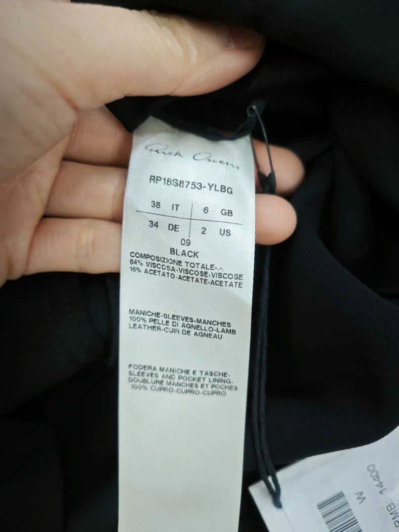 Rick Owens Black Zipped Top with Leather Sleeves Size US M / EU 48-50 / 2 - 6 Thumbnail